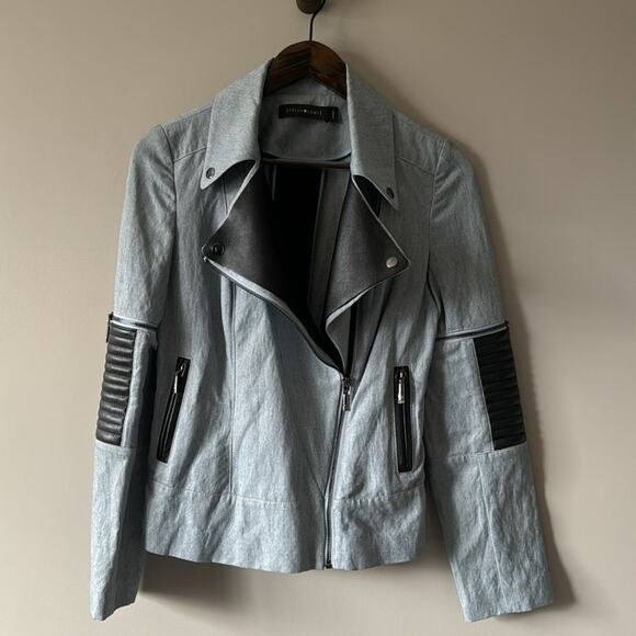 Stella Jamie Jackets & Blazers - STELLA & JAMIE MULTI WAY LONG SLEEVE OR SHORT SLEEVE MOTO JACKET SIZE SMALL